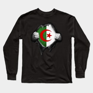 Algeria Flag Algerian Roots DNA Pride Gift Long Sleeve T-Shirt